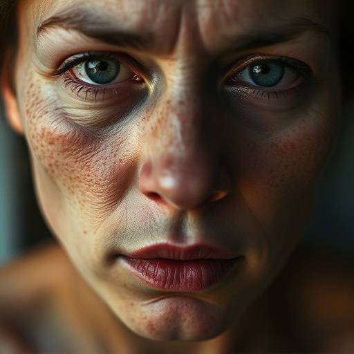 Photo originale d'un portrait avec des imperfections cutanées