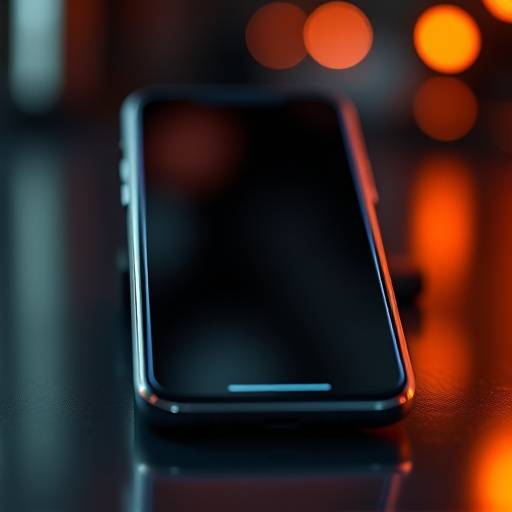 Photographie d'un produit high-tech, un smartphone présenté avec une attention particulière aux détails